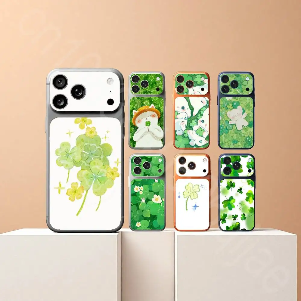 

Four-leaf clover For iPhone 17proMax 17pro Full Cover Decal Skin Wrap Colorful Rear Protective Sticker Film