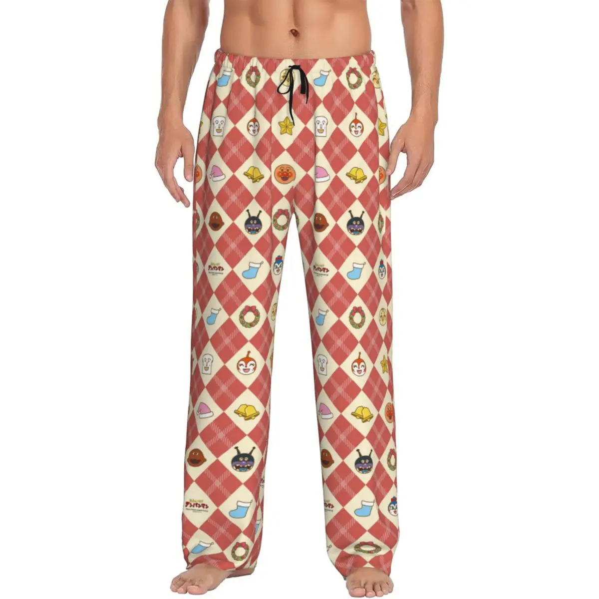 

Custom Print Anime Anpanmans Pajama Pants Men Cute Cartoon Sleep Sleepwear Bottoms with Pockets