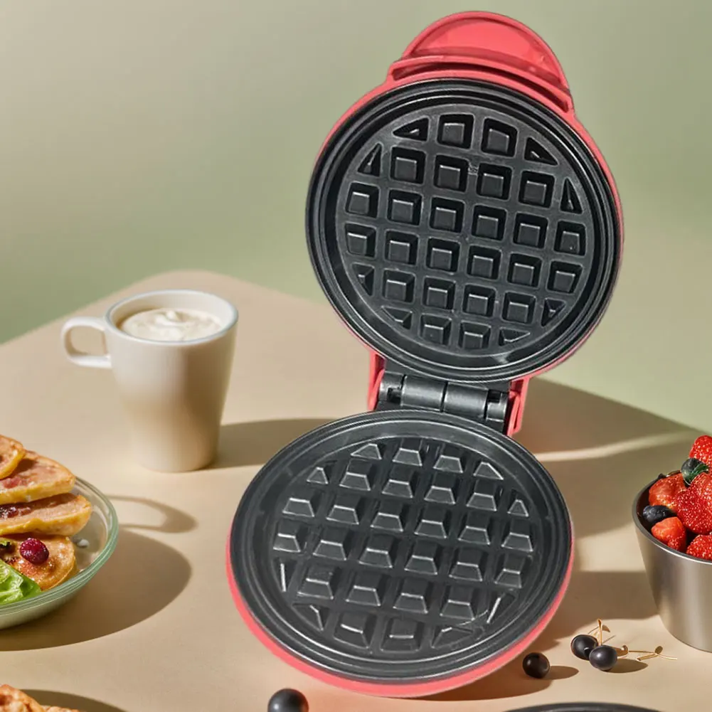 Mini Waffle Maker Nonstick Waffle Iron Quick Heat-Up Pancake Bubble Egg Cake Oven Pan for Quick Breakfasts Snacks and Desserts