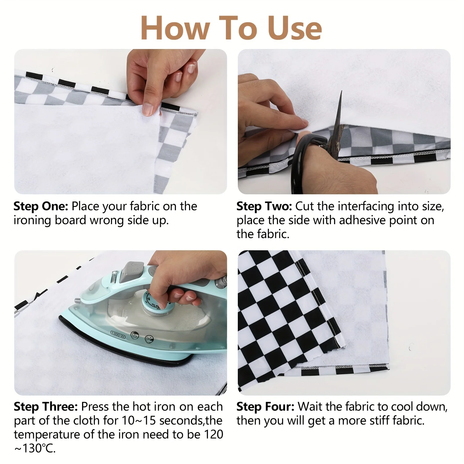 1 لفة حديدية على غير منسوجة قابلة للانصهار لخياطة اللحف 5yd غير منسوجة من جانب واحد رغوة منصهرة لأكياس حمل ذاتية الصنع #2