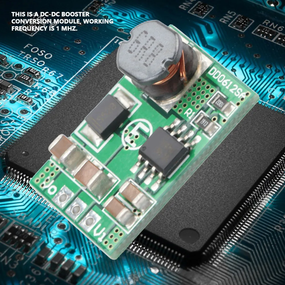 

Модуль преобразователя DD0612SA-12V: повышающий преобразователь напряжения с 3В, 3.3В, 3.7В, 5В до 12В, 1 МГц, DC-DC