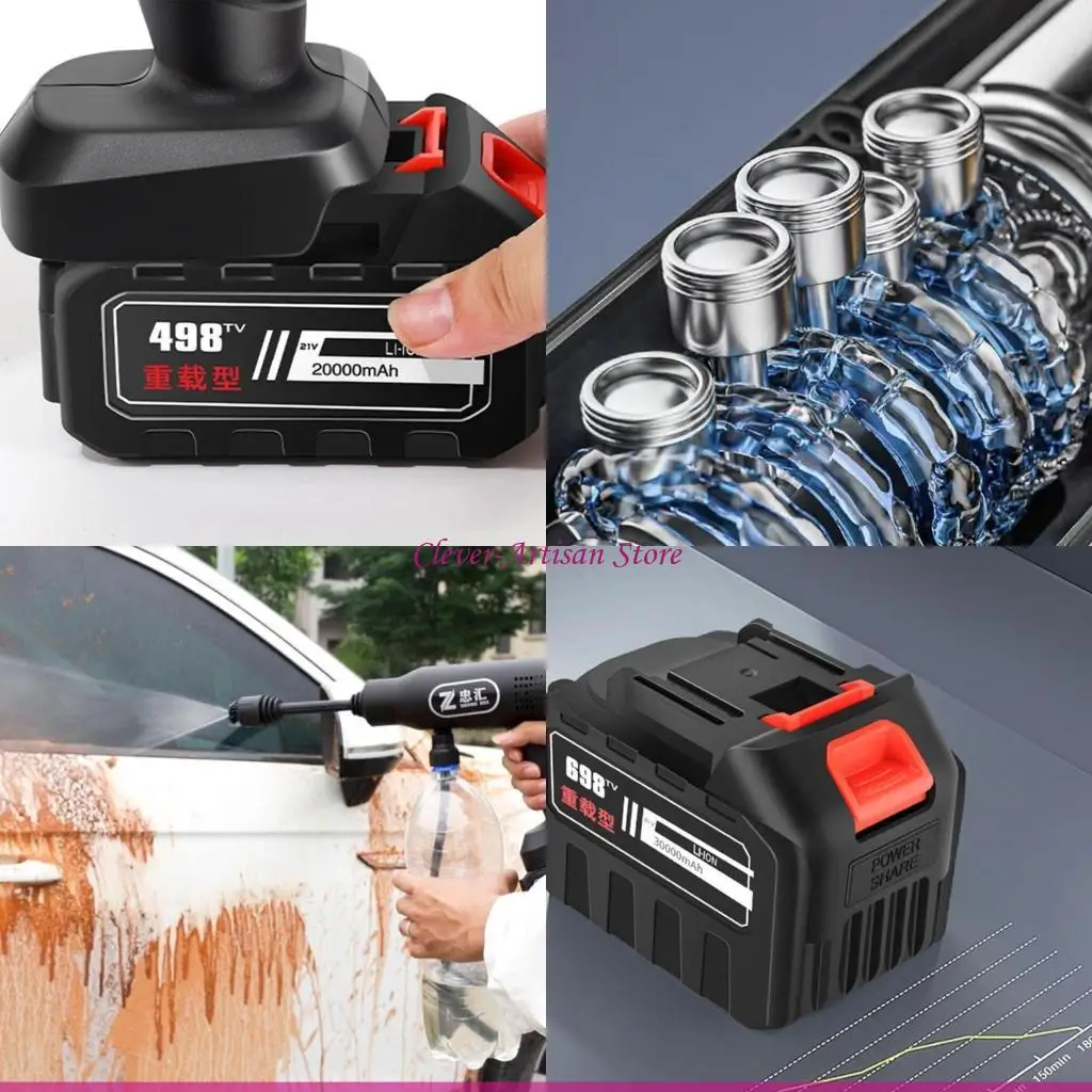 

E06B Аккумуляторная мойка высокого давления Портативная аккумуляторная мойка Аккумуляторная мойка высокого давления с насадкой