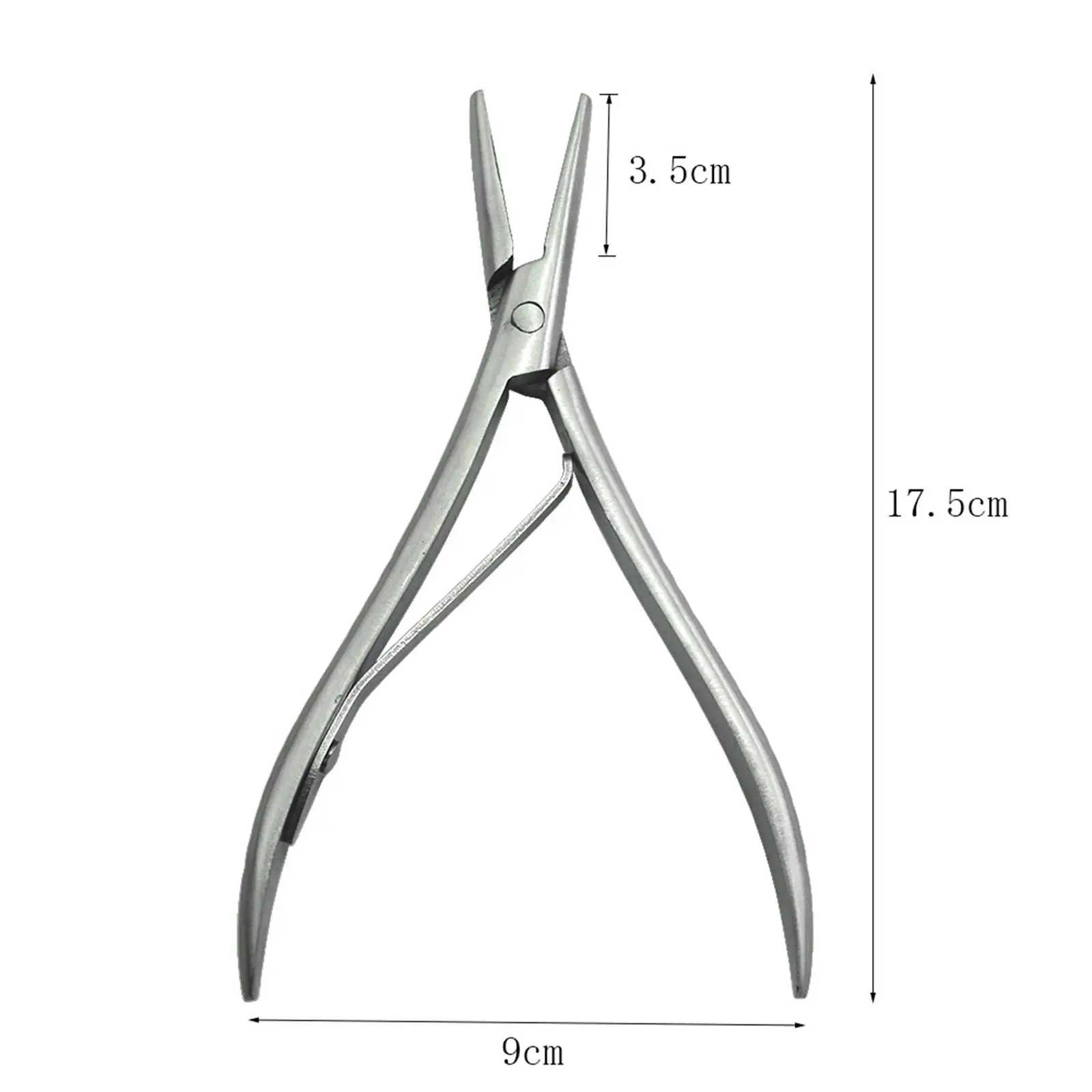 Haarverlengingtang, tang voor haarverlengingsgereedschap, platte vorm klemgereedschaptang voor haar verwijderen Micro Ring Loop