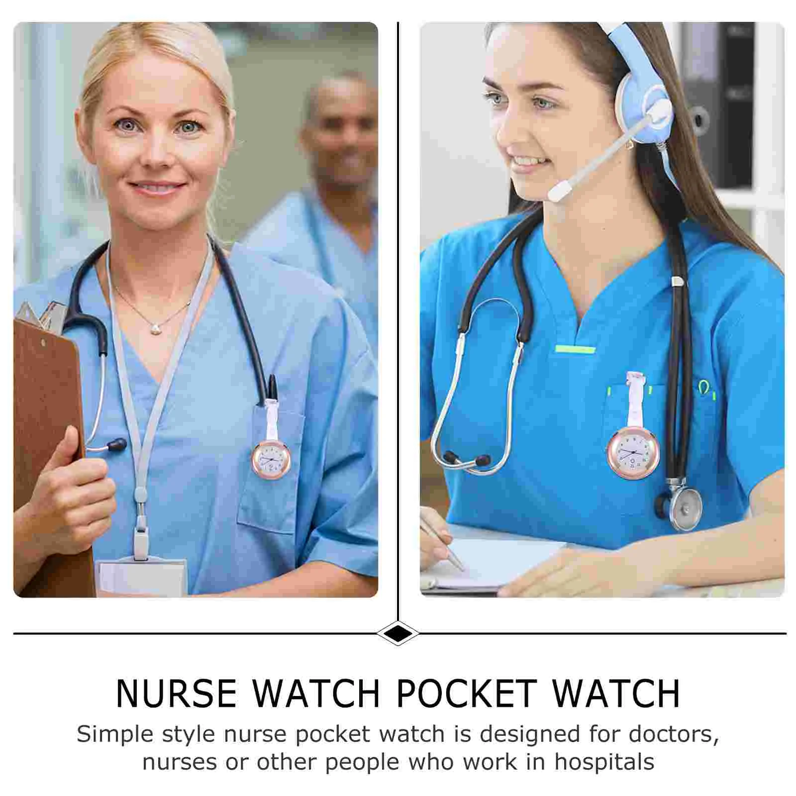 Nurse Pocket Watch Clip On Clear Numbers Accurate Timing Fashion Golden Women Medical Field Gift Staff