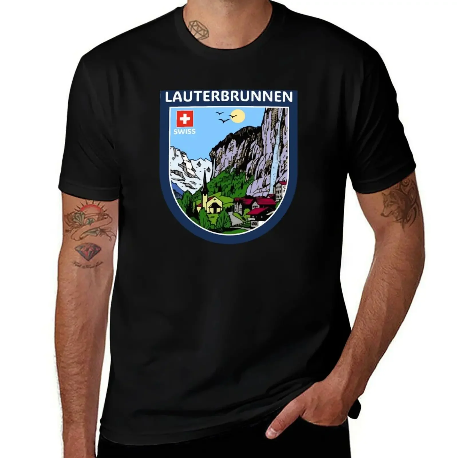 

Lauterbrunnen Valley Swiss Alps T-Shirt football t shirt cotton man t-shirts essential t shirt mens graphic t-shirts