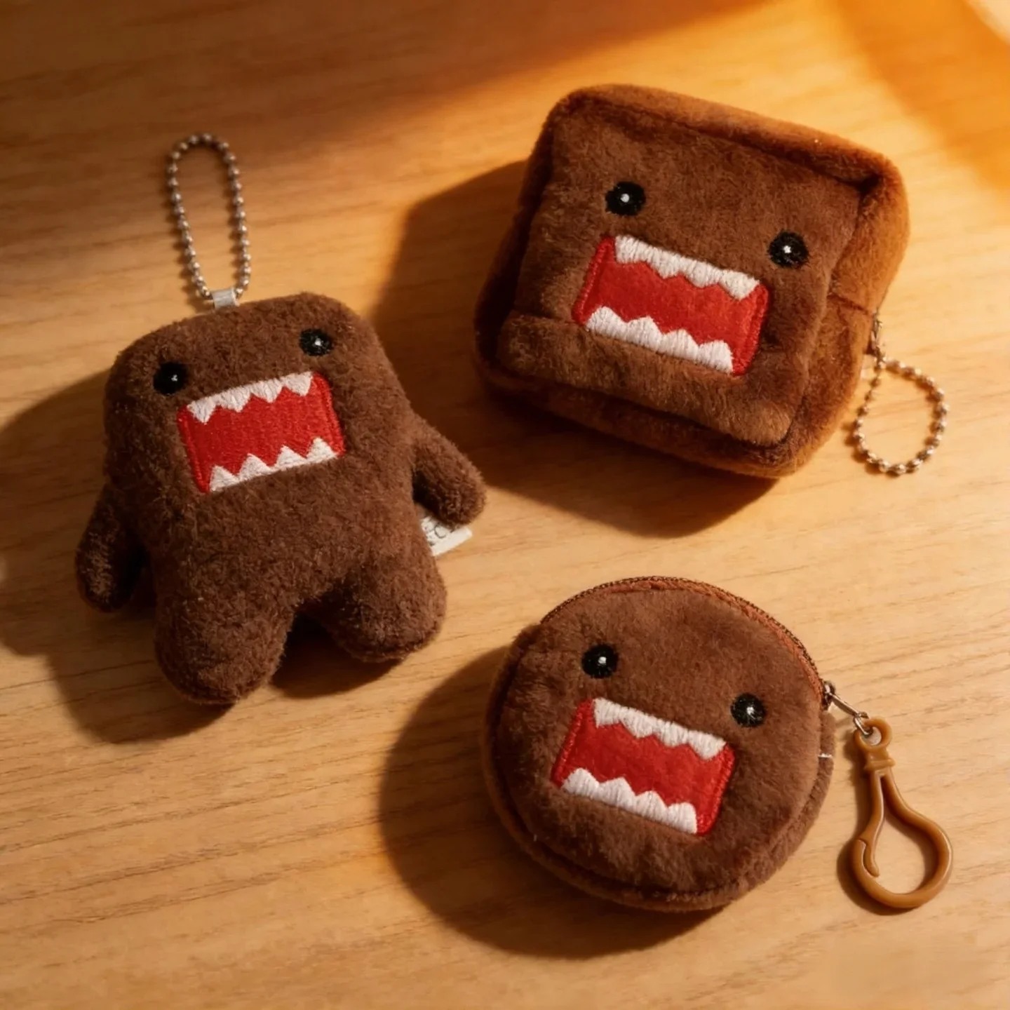 Kawaii Niedlicher Domo Kun Plüsch-Schlüsselanhänger Münzbörse Anime Cartoon Taschenanhänger Weicher Flauschiger Schlüsselring für Fans Sammlerstück Geschenk – Detail 1