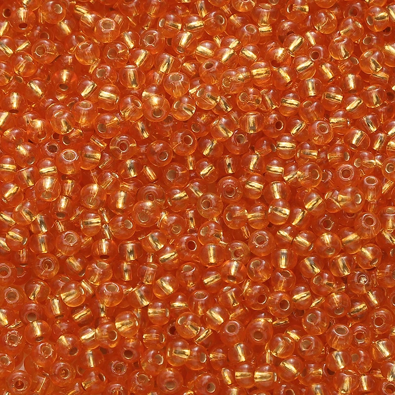 300pcs Silver Lined Seed Beads, 3mm Round Czech Glass Beads