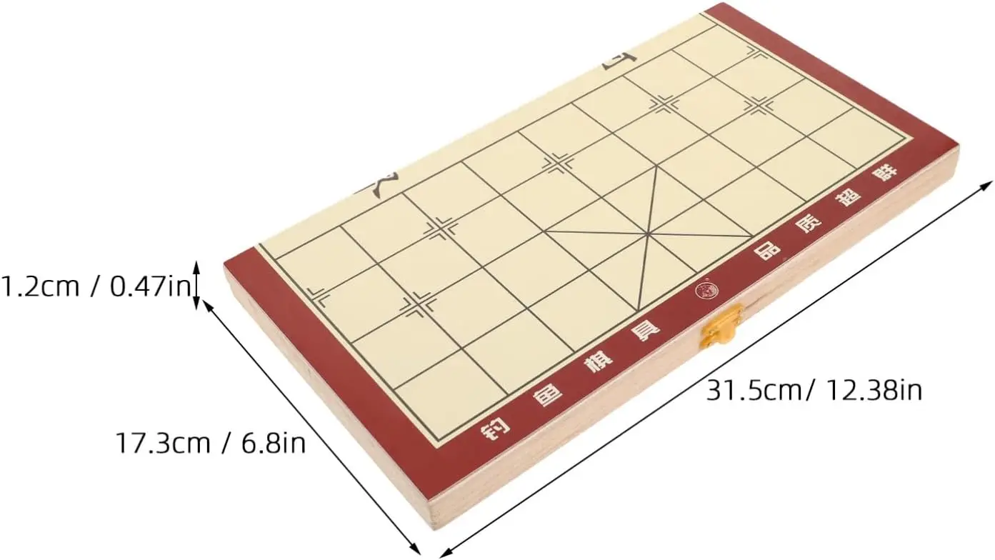 مجموعة شطرنج Xiangqi الخشبية القابلة للطي مع مساحة تخزين للسفر والاستخدام المنزلي #2