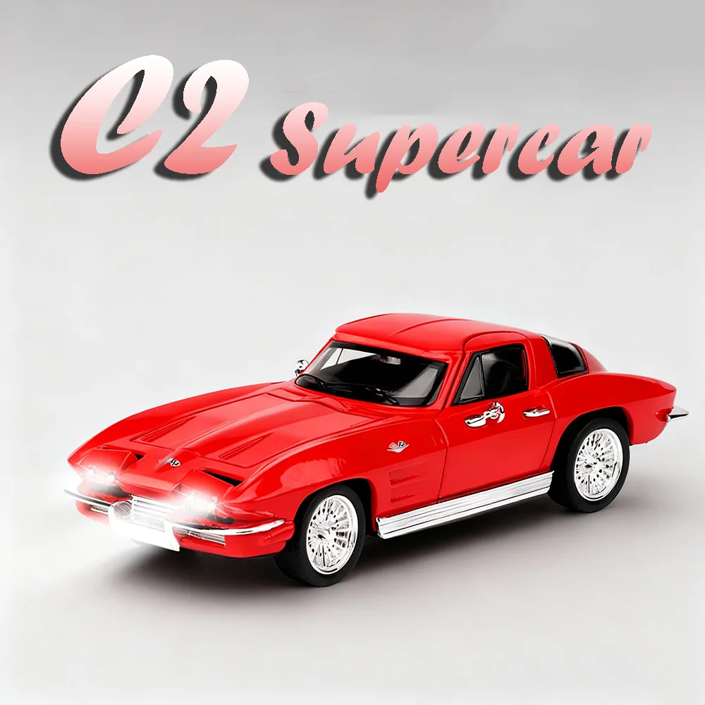 

1:32 Суперкар C2 F1 Игрушечные миниатюрные модели из сплава, литой под давлением звук, свет, амортизация, изысканный интерьер для детей, рождественские подарки