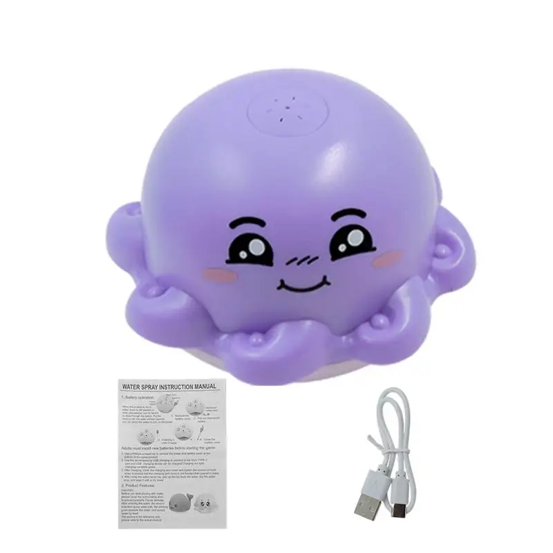 

Octopus Bath Toy Rechargeable Octopus Bath Sprayer Kids Pool Water Toys Spray Water Swimming Pool Bathtub Toys For Shower Fun