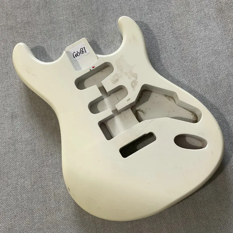 ST Model Electric Guitar Body White Color SSH Pickups Paint Crack DIY Guitar Parts Replace Accessories  GB187