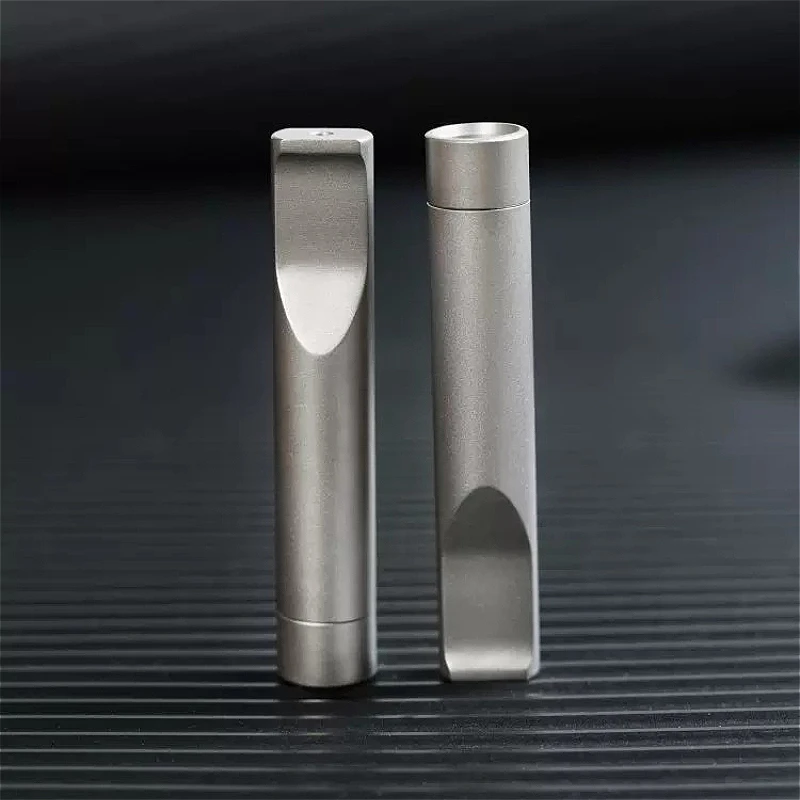 

Pure Titanium Mouthpiece,Versatile for Thick,Medium,and Fine Cigarettes,Titanium Alloy Cigarette Filter Tip, Reusable Mouthpiece