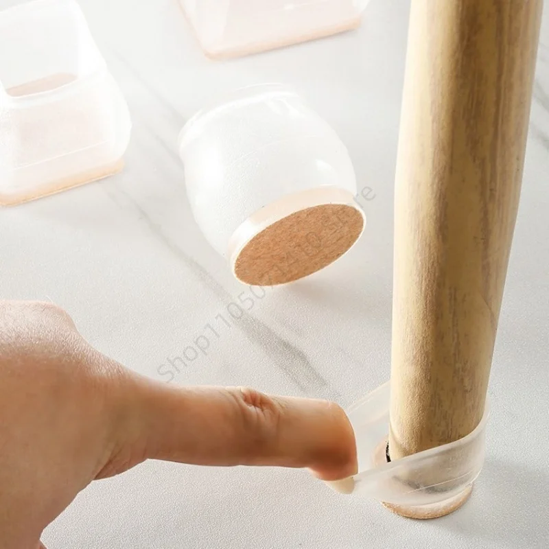 New 16Pcs Silicone Furniture Legs Non-Slip Pads Sofa Feet Anti-noise Pad Home Decor Wood Floor From Scratches Protectors Mats