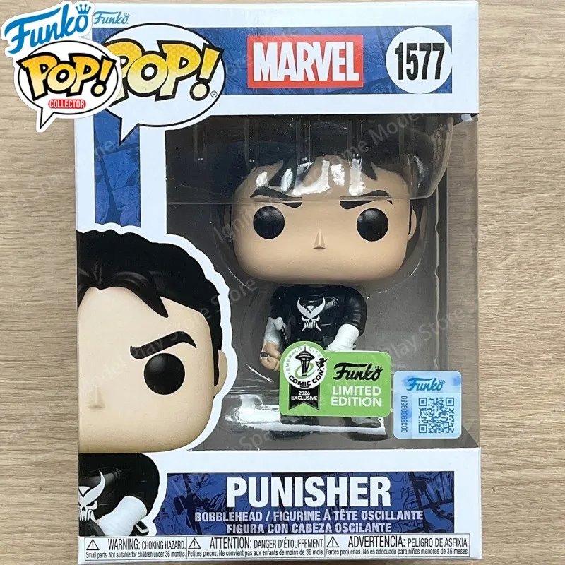 Funko Pop Marvel Punisher #1577 with Sword 2026 Spring Convention Exclusive Vinyl Collectible Figure Desk Decoration for Fans