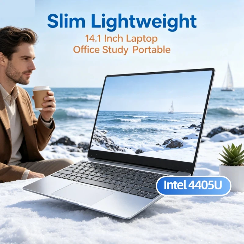 

Stylish Hot Sale 14.1" Trendy Original Laptop 120Hz Ultra-clear FHD IPS Screen Intel 4405U 5000mAh 32GB/2TB SSD
