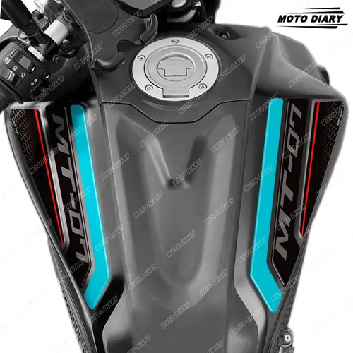 Imagen 2 del producto Pegatinas de tanque de combustible para motocicleta, calcomanías de carenado trasero 3D impermeables para MT-07 MT 07 MT07 2021 2022 2023 2024