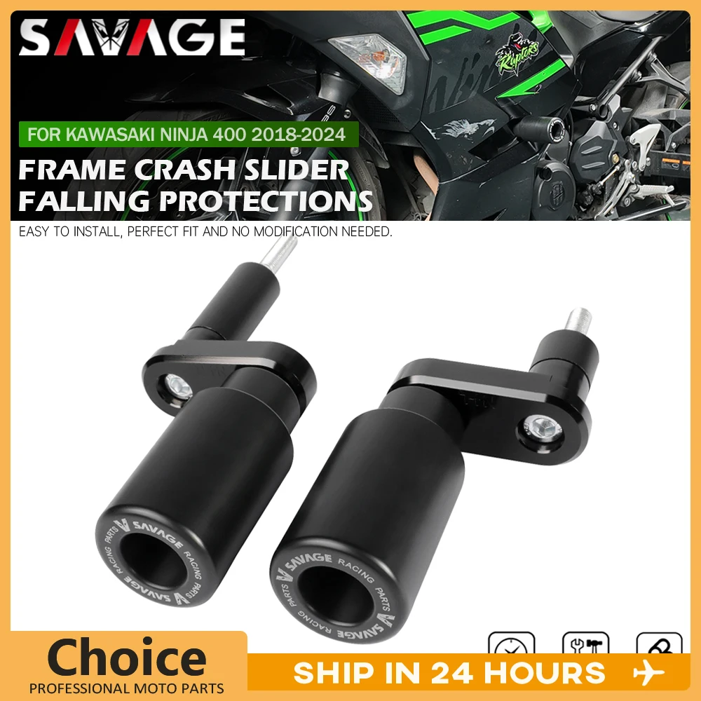 Ninja400 Frame Slider Crash Protector For Kawasaki Ninja 400 2018-2024 EX400 Motorcycle Engine Crash POM Pad Fairing Guards