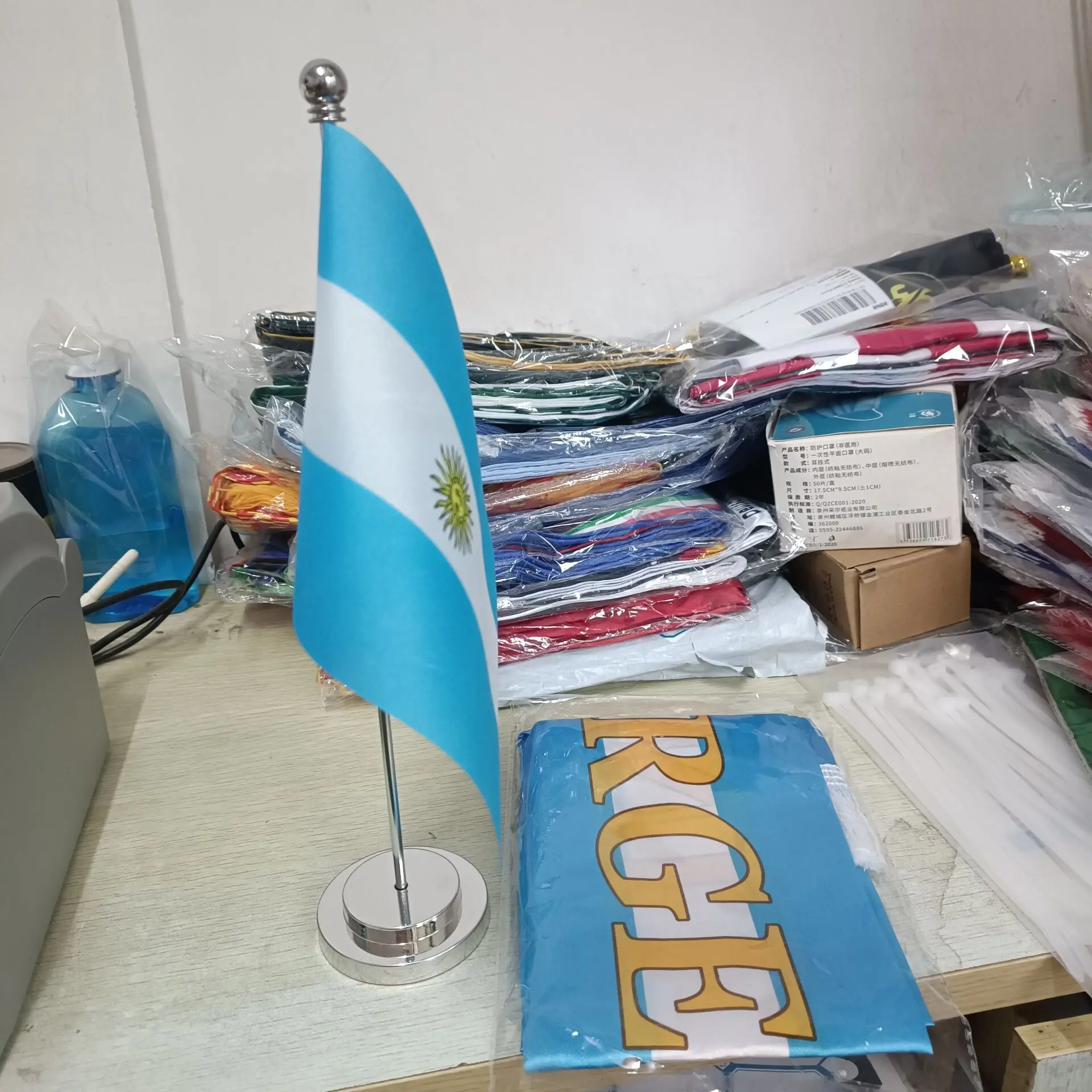 xvggdg    14x21cm Office Desk Flag Of   Argentina     banner   Polyester standard Hanging  Argentine   flag