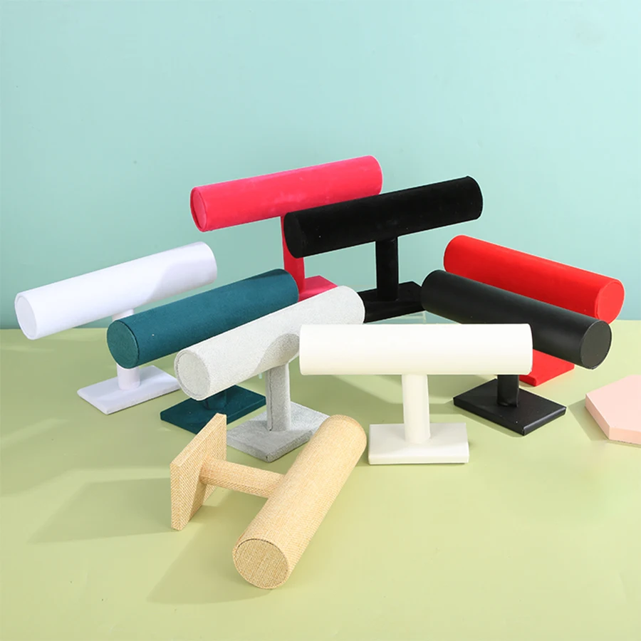 Solid Wood Single Layer Metal Cover Bracelet Holder Packaging Supplies Jewelry Display Jeweler Organizer Woman