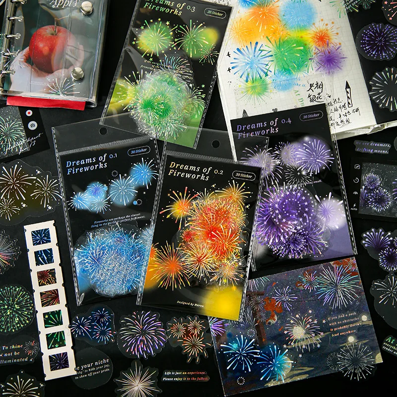 30pcs/1lot Kawaii Scrapbook Sticker fleeting dreams Scrapbooking Supplies Planner Decorative Stationery Sticker