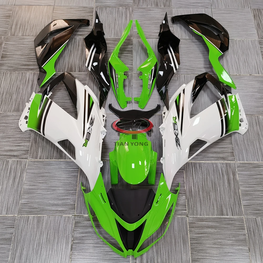 Cowling Bright green and white gradient letters Motorcycle For ZX6R 2013-2018 ZX 6R 636 Full Fairing Kit Injection Bodywork