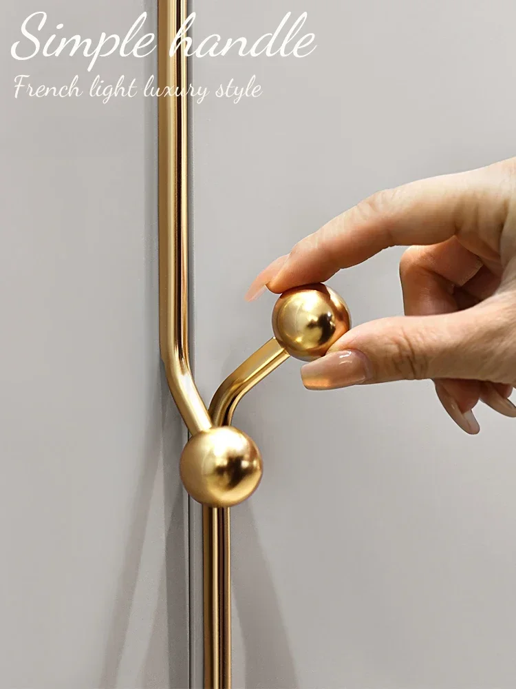 900mm Cabinet Door Long Handles Wardrobe Drawer High-end French Modern Minimalist Gold Silver Knob and Handles for Furniture