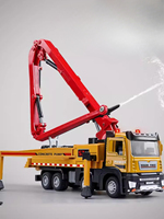 1/32 Cement Concrete Pump Truck Toy Model Car Alloy Engineering Vehicle Models with Sound Light Doors Opened Collection Kid Gift