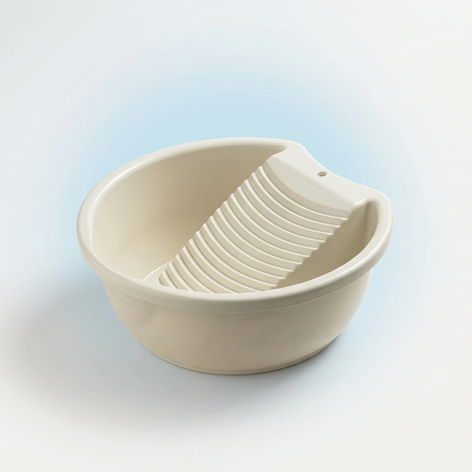 Laundry Washboard Basin Ribbed Wash Basin with Washboard Hand Wash Tub with Scrub Board Portable Compact for Parents, Dorm Rooms
