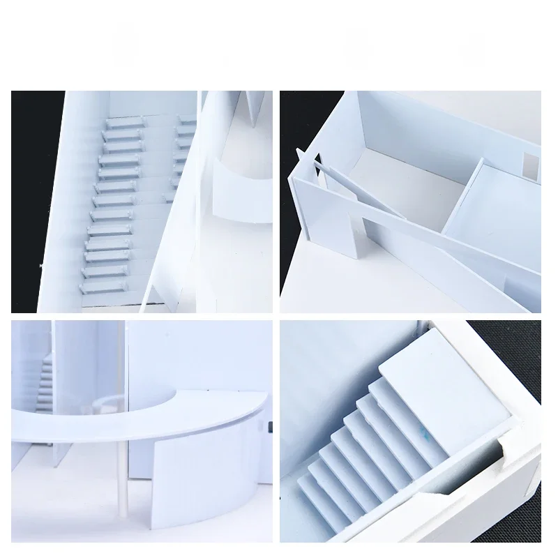 Modelo arquitetônico em miniatura, escala 1:100, kit abs, igreja de luz, montagem diy para estudantes e colecionadores, design realista