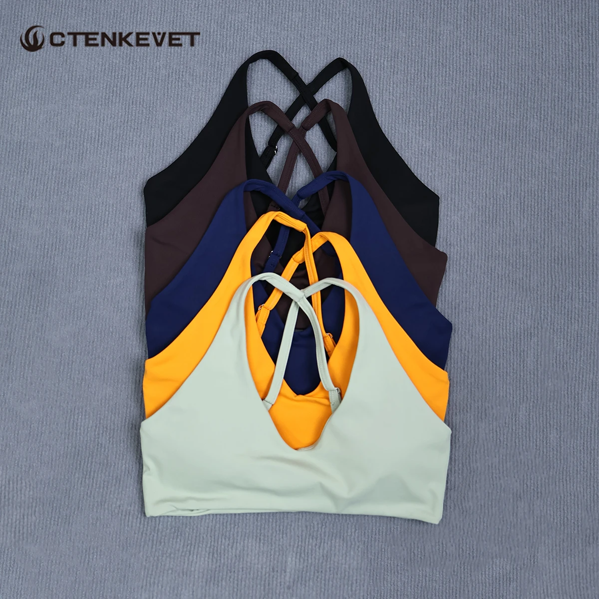 

Ctenkevet Women's Summer Quick-Dry Crop Top, Sleeveless Backless Sports Bra & Gym Vest for Outdoor Running & Fitness