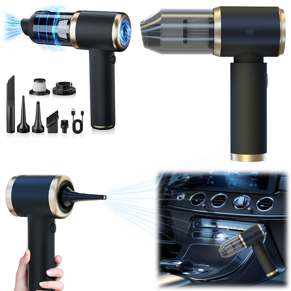 

Ручной беспроводной пылесос 5500Pa Портативный автомобильный пылесос с сильным всасыванием Мини-мощная воздушная тряпка для домашнего офиса