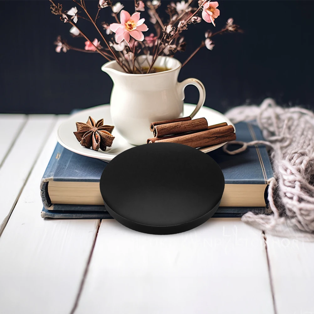 

Black Obsidian Scrying Mirror 10cm Round Stone Decor for Meditation Divination Fengshui Home Office Goth Mirror Bedroom Living