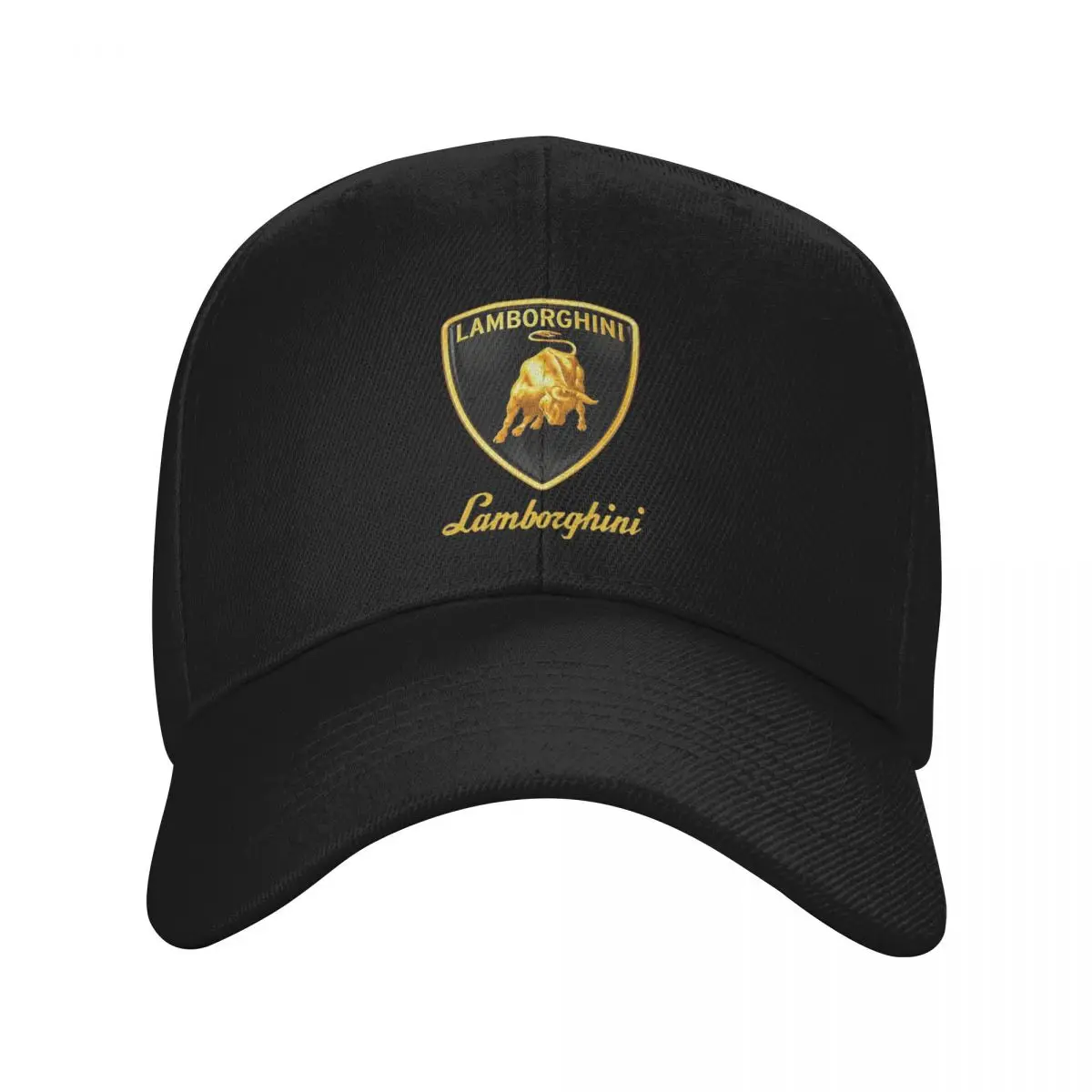 Logo-Lamborghini-Glossy Cap Fashion Casual Baseball Caps Adjustable Hat Hip Hop Summer Unisex Baseball Hats Customizable