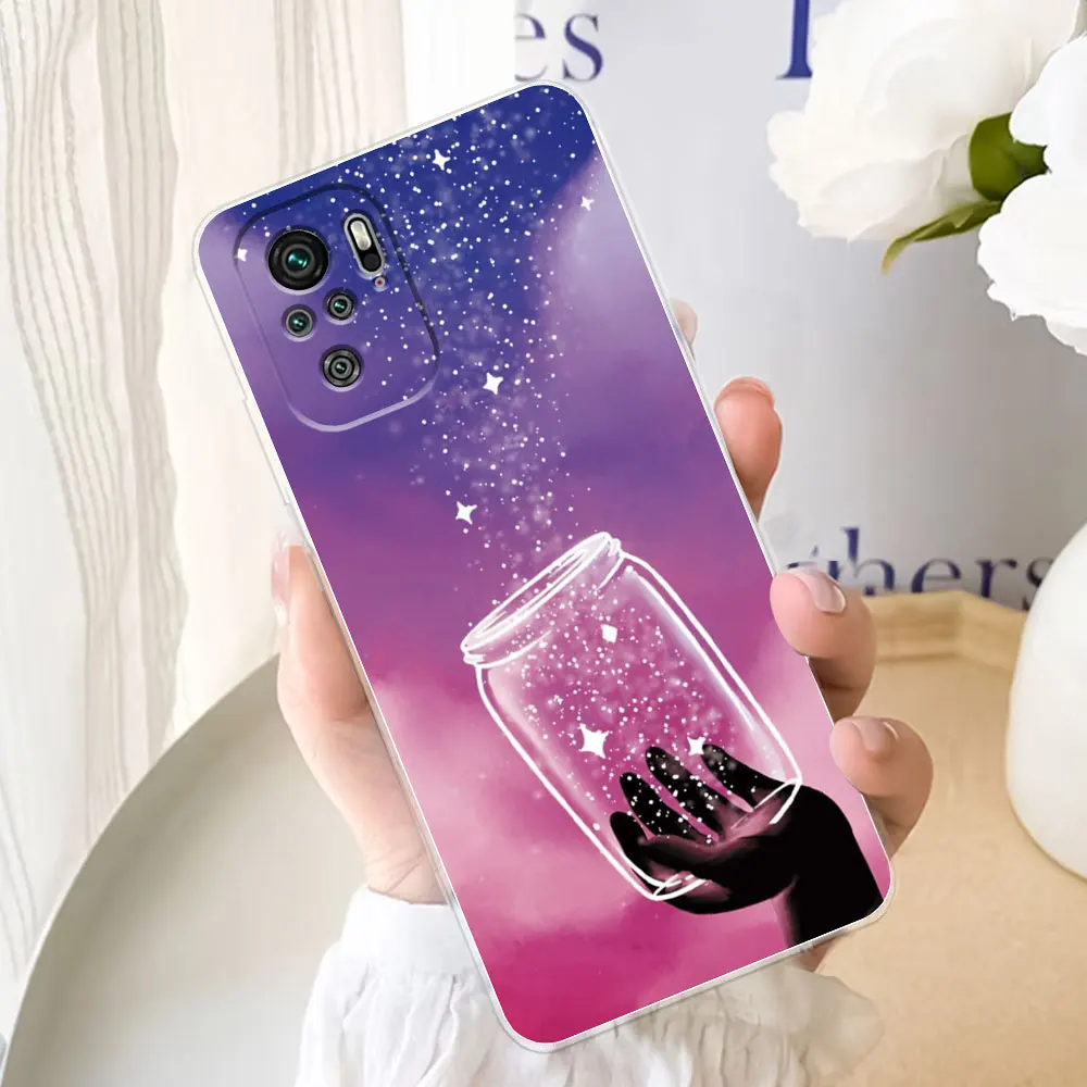 For Xiaomi Poco M5s Case Luxury Silicone TPU Soft Phone Cover Cases For Xiaomi Poco M5S M5s Fashion Transparent Fundas Capa