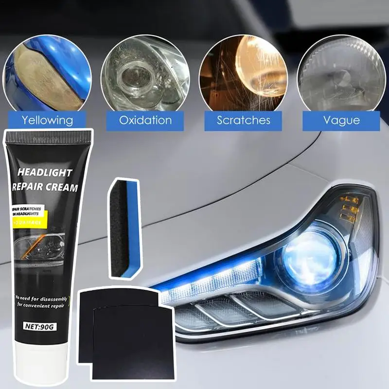 Car Headlight Polishing Paste Scratch Remover Light Lens Restorer Repair Liquid Taillights Headlamp Restoration Refurbish Tools