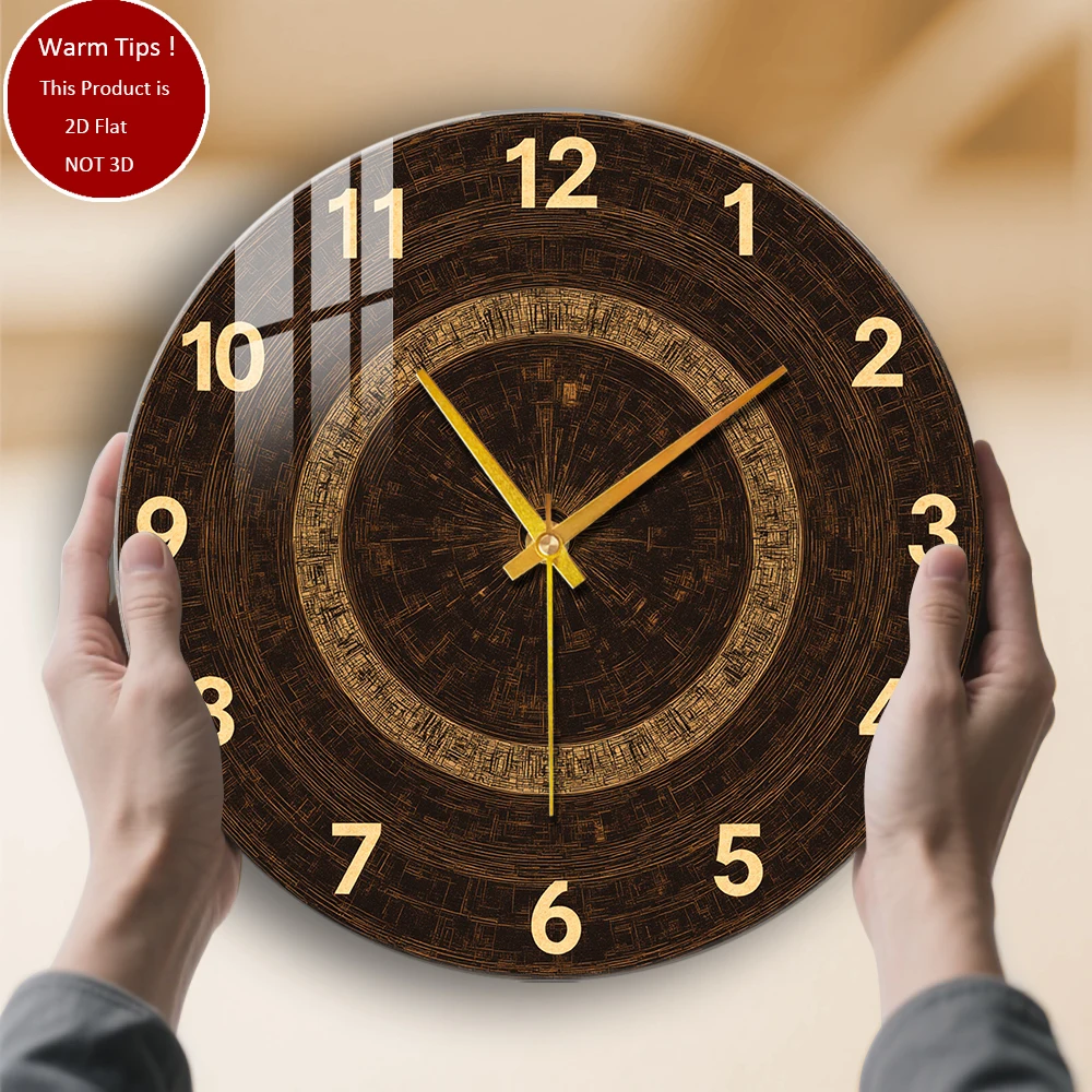 

Настенные часы из закаленного стекла, винтажные часы, дизайн лица, подходят для настенного декора или настольного дисплея в любом месте