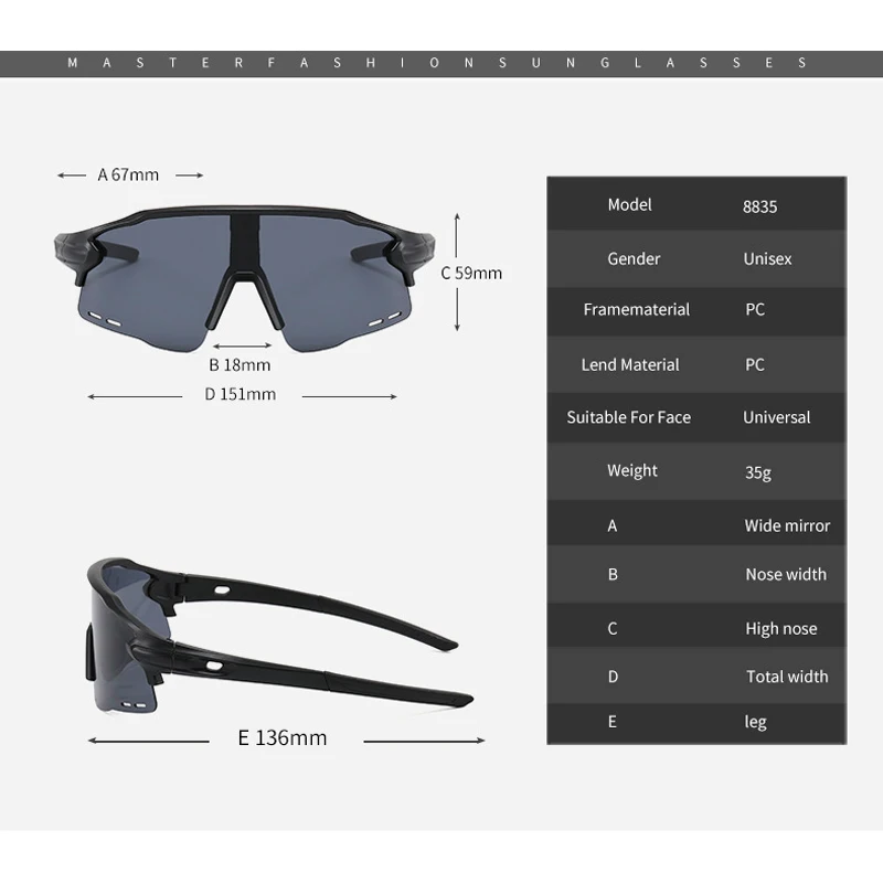 New Colorful Cycling Glasses Men And Women Outdoor Sports Sunglasses Driving Cycling Windproof Sunglasses 835