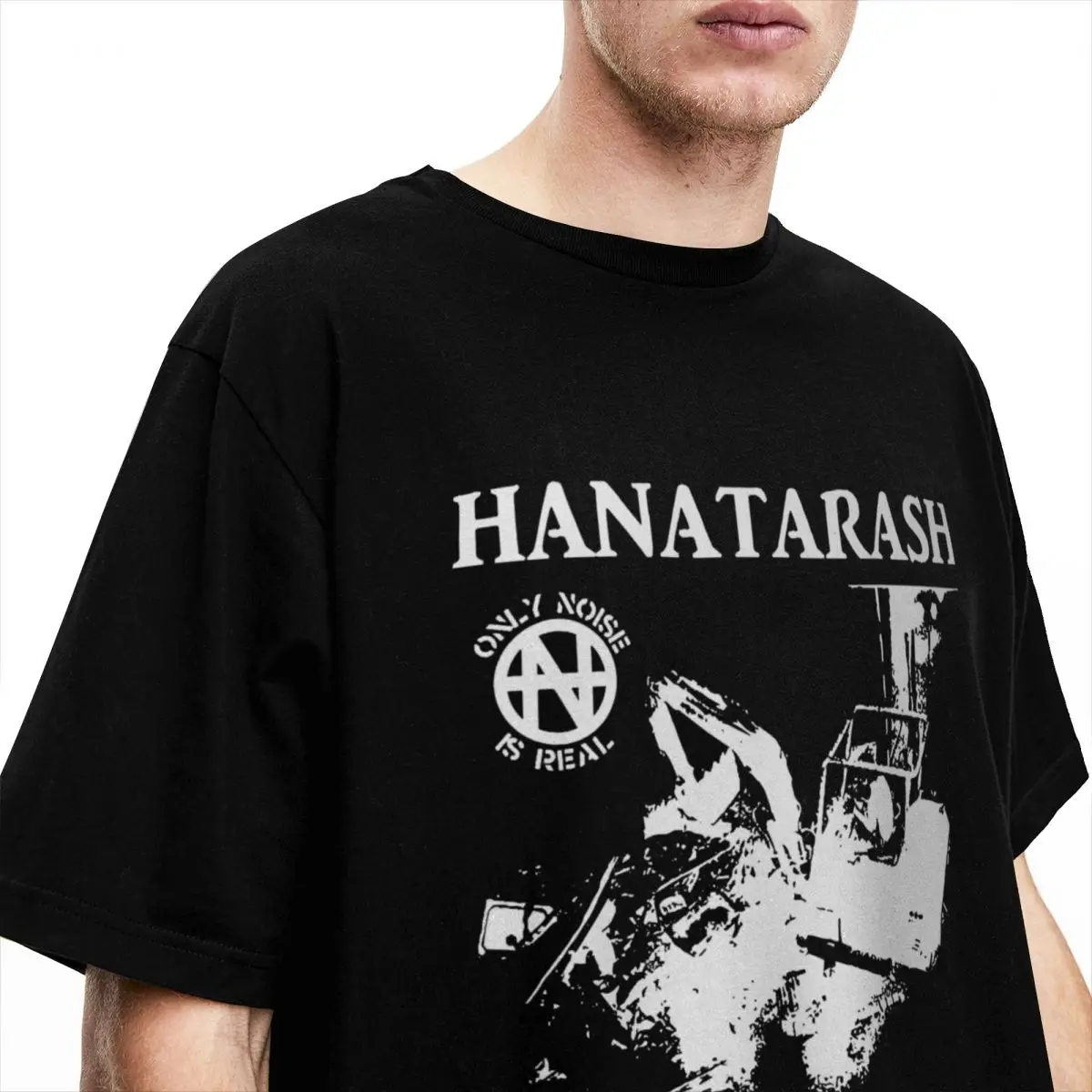 Unique Band HANATARASH Music Rock T-Shirts Men Women\'s 100% Cotton Tees Shirt Plus Size Clothing