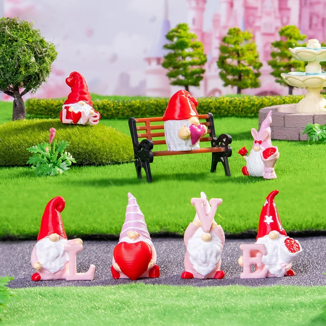 10/20/50 Uds Mini corazón amor muñeca enana estatuilla miniatura Gnomo jardín paisaje de hadas artesanías escritorio adorno del Día de San Valentín