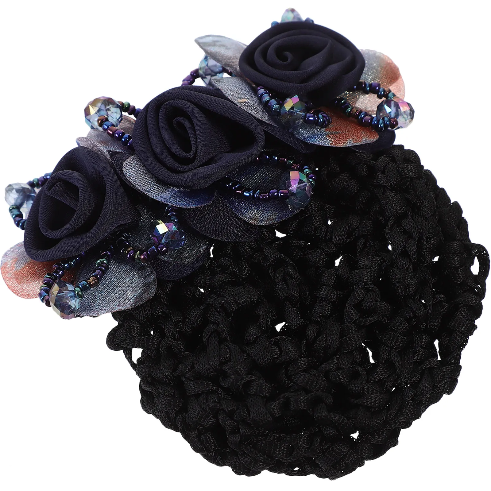 

Элегантная сетка-заколка для волос с цветочным декором для медсестер, стюардесс, балерин, для повседневного использования и выступлений