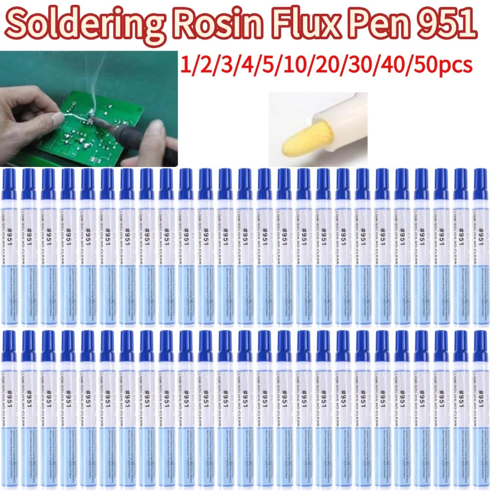 

Soldering Rosin Flux Pen 951 Low Solid Non clean DIY Solder Power Cleaning free Welding Pen For Kester Soldering Solar Panel