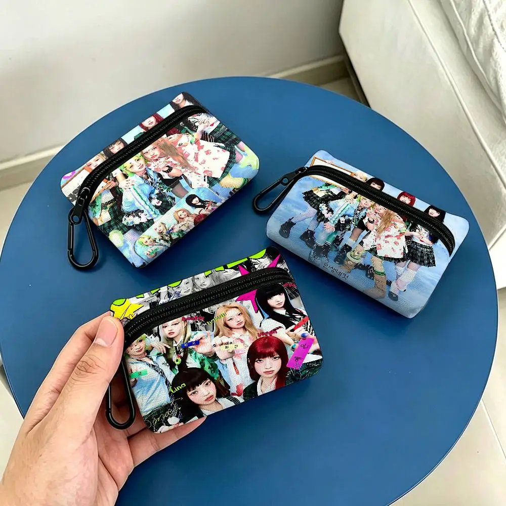 Girl group U-Unchild Oxford Fabric Mini Coin Wallet Smooth Zipper Hanging Design Multi-use Small Storage Bag For Travel