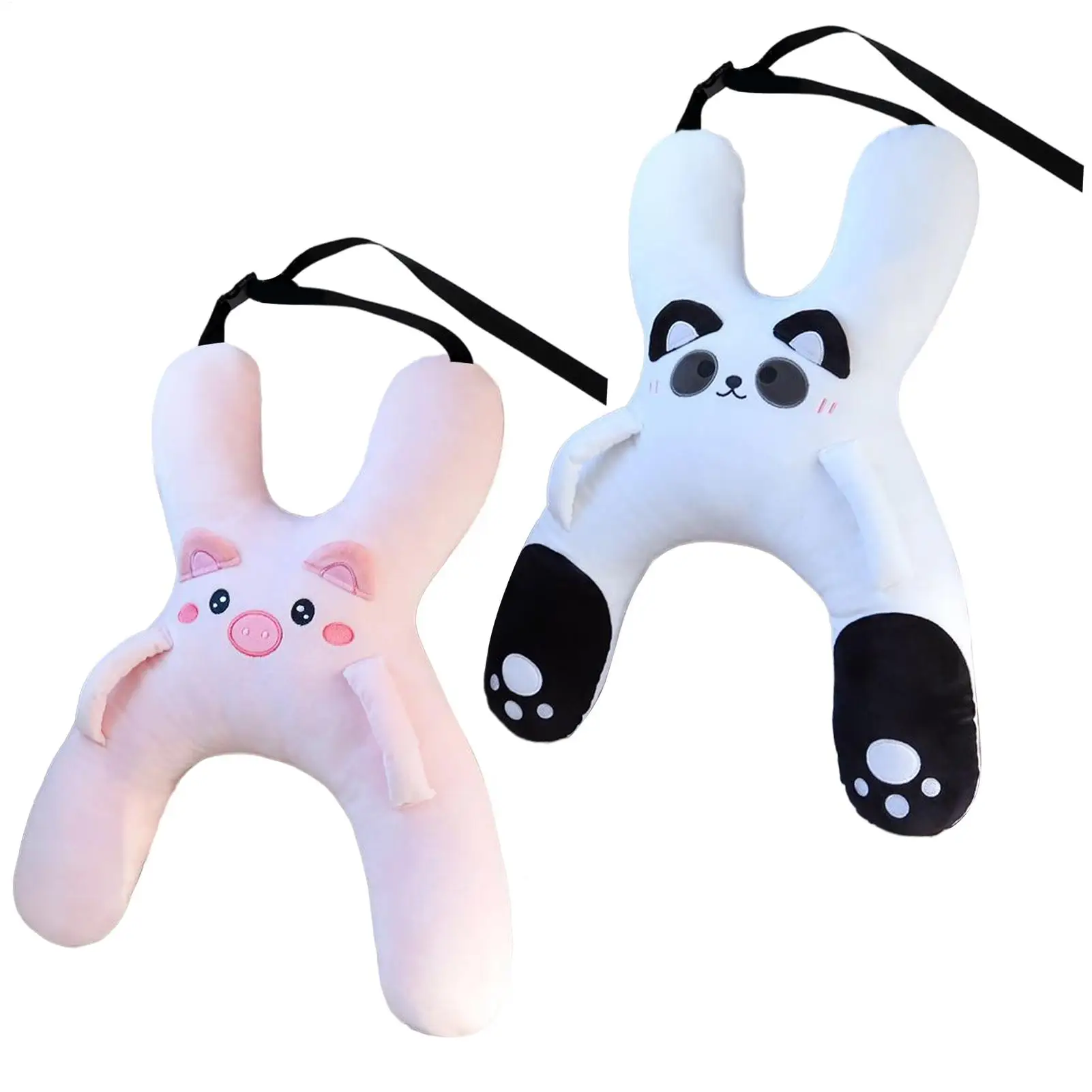 Car Neck Pillow with Seat Belt Safety Sleep Kids Aid Prevent Leaning Head Back Seat Sleeping Comfort During Long Distance Travel