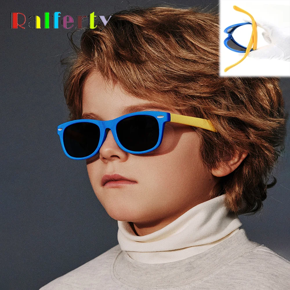 Ralferty Polarized Kids Sunglasses Unbreakable Boy Girls Baby Infant Sun Glasses 100% UV400 Eyewear Child Shades Oculos Infantil