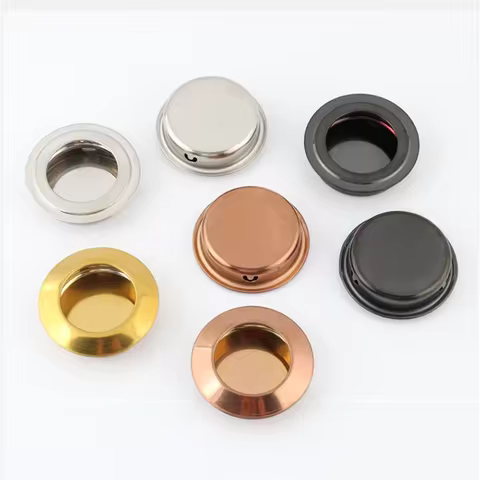 2pcHot Sales Furniture Dresser 35mm Round Pulls Handles Knobs Hardware Kitchen Hidden Pulls Knobs Without Screws Easy To Install