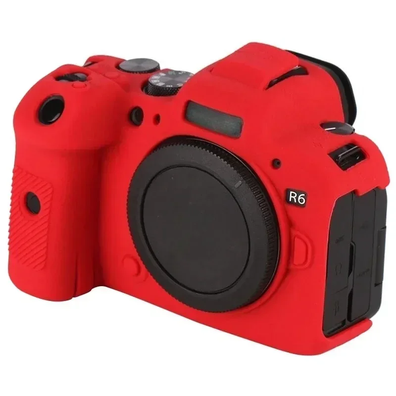 Сумка для фотоаппарата, мягкий силиконовый защитный чехол для кожи, защитный чехол для корпуса, для Canon R6 R6II Mark II + бесплатная закаленная пленка