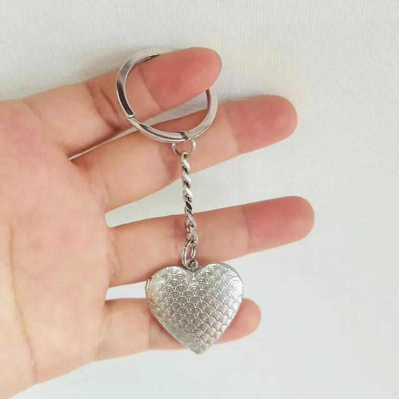 100% الفولاذ المقاوم للصدأ مفتاح سلسلة واي فاي مقياس القلب المنجد قلادة النساء الرجال DIY بها بنفسك حقيبة سلاسل للعائلات وأفضل الأصدقاء مجوهرات #5