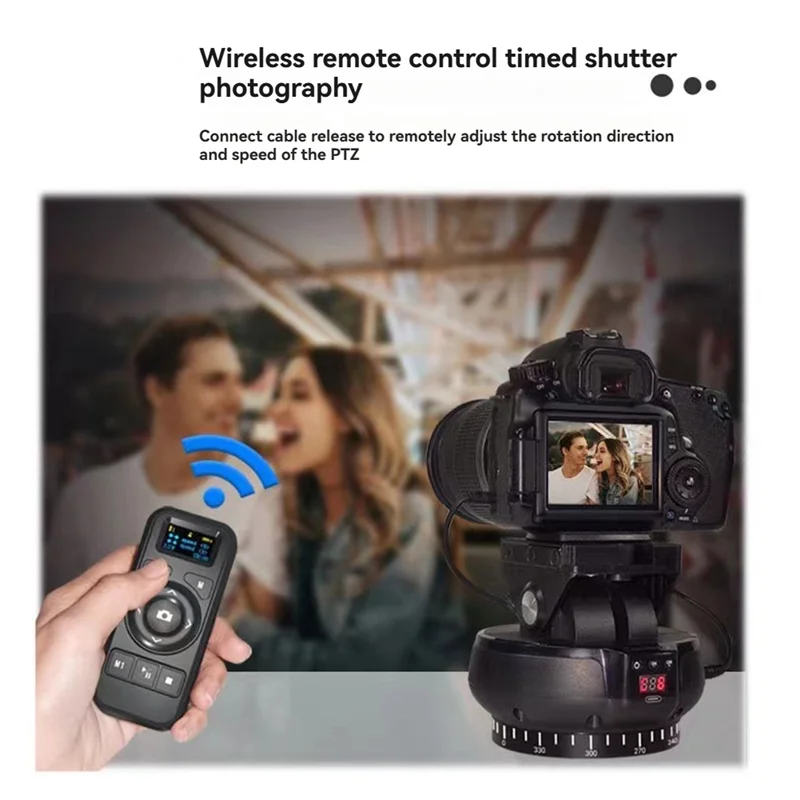 

A10R YT-1200 Auto Motorized Rotating Panoramic Remote Control Pan Tilt Video Tripod Stabilizer For Smartphone Cameras