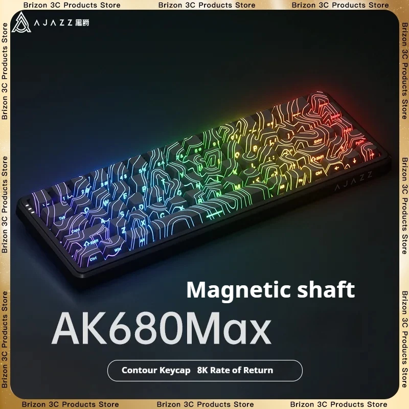 

AJAZZ AK680 MAX Игровая клавиатура Контроллер Магнитная ось Клавиатура Rt Киберспортивная игра FPS Индивидуальная проводная RGB ПК Клавиатура для ноутбука