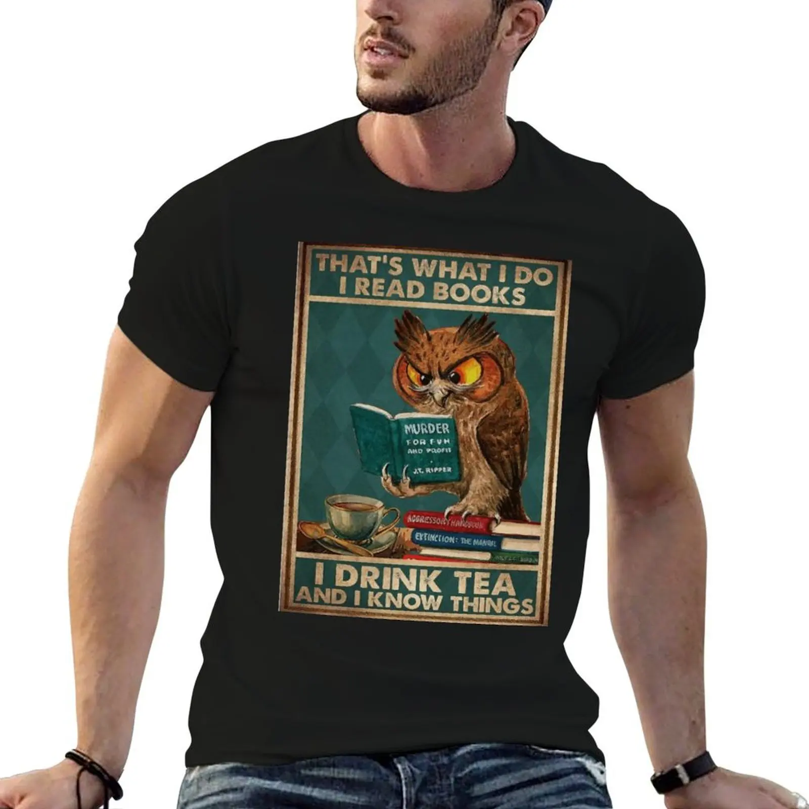 C'est ce que je fais : je lis des livres, je bois du thé et je sais des choses - T-shirt de travail industriel